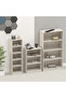 Wooden Storage Display Shelves 3-Tier Freestanding, Light Grey - 5