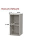 Wooden Storage Display Shelves 2-Tier Freestanding, Box Shelves, Light Grey - 6