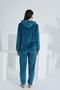 Soft Kangaroo Pocket Hooded Velvet Women's Tracksuit Set - 4