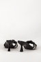 Women's Knitted Embellished Embellished Low Heel Slippers Genuine Leather Zy 7583 Black - 3