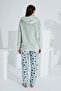Soft Kangaroo Pocket Hooded Velvet Women's Tracksuit Set - 4