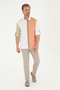 Men's Carrot Fit Camel Canvas Trousers 50287457-Vr015 - 2