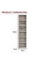 Wooden Storage Display Shelves 6-Tier Freestanding, Box Shelves, Light Grey - 6