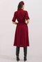 Women's Burgundy Belted Shirt Dress 2442 - 4