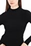Women's Modal Stand Collar Slim Fit T-Shirt 2 Pack-Black-White - 4