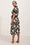 2455 Patterned Shirt Dress - Black - 5