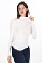 Women's Modal Stand Collar Slim Fit T-Shirt 2 Pack-Black-White - 5