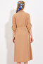 Women's Camel Belted Shirt Dress 2442 - 6