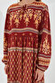 Women's Brick Beige Patterned Long Viscose Dress 1947 - 4