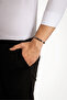 22 cm Steel Men's Bracelet with Lava and Hematite Stones - 3