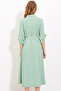 Women's Mint Belted Shirt Dress 2442 - 5
