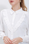 20223 Ruffle Long Sleeve Shirt - White - 4
