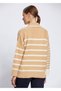 Organic Cotton Wool Blended Striped Camel Knitwear - 4
