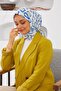 ريلاكس هندسي ترابز وشاح ناعم أبيض كريمي 1144-18 - 2