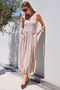 2492 Knitted Salopet Dress with Straps - Beige - 2