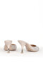 Women's Pointed Toe Rhinestone Embellished Heel Slipper & Shoes PL 984147 Silver - 5