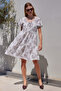 2352 V-Neck Short Dress - B.Brown