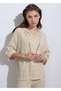 Organic Cotton Cream Color Knitwear Top - 4