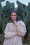 Evoline Pattern Soft Scarf Purple Green 1168-13