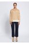 Organic Cotton Wool Blended Striped Camel Knitwear - 2