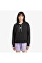 Women's Loopback Black Hooded Top - 2