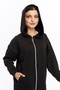 Women's Black Cangarous Pocket Zippered Double Sports Set - 7