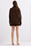 15891 Sweater Skirt Knitwear Two-Piece Set - Brown - 5