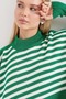 15783 Slit Poncho Sweater - F. Green - 6