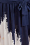 2504 Patterned Short Sleeve Viscose Dress - Navy Blue - 6