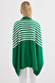 15783 Slit Poncho Sweater - F. Green - 7