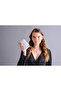 Women's White 6 Card + 1 ID Compartment Embossed Printed Vegan Wallet with Snap and Zipper Closure - 6