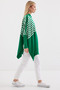 15783 Slit Poncho Sweater - F. Green - 4