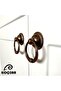 Rustic Pendulum Antique Copper Button Handle Luxury Country Kitchen Furniture Cabinet Drawer Handle - 3