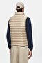 Blume Dark Beige Polyester Standard Fit Men's Vest with Zipper and Pockets - 3