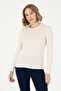 Women's Cream Basic Sweater Eli̇fsu Buti̇khome Tr - 8