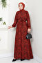 Patterned Dress with Elastic Cuffs 2476Hbs932-M Tile