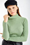 10311 Women's Green Turtleneck Knitwear Sweater - 3