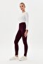 Dadali High Waist Combed Cotton Leggings Plum - 3