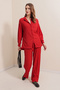 5858 Knitted Two-Piece Set - Red - 2