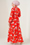 2144 Magnificent Collar Hijab Dress - C.red - 6