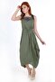 1512 Front Embroidered Dress - Khaki - 2