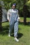Women's Blue Denim Jumpsuit Salopet - 4