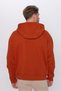 Unisex Oversize Wide Cut Cotton Soft Textured Inside Fleece Basic Brick Color Hooded Sweatshi - 5