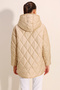 5181 Hooded Quilted Coat - Beige - 6