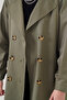 5853 Double Breasted Collar Trench Coat - Çağla - 6
