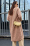 Tan Oversize Long Boucle Coat 9127 - 5