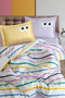 Easy-Iron Duvet Cover Set Double Size Funny Yellow-Lilac - 2