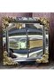 4-Piece Silver Gold Rose 18/10 Steel Coffee Presentation Tray - 4