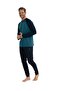 Us Polo Assn. Men's Long Sleeve Placket Two Thread Tracksuit Pajamas Set S25838 - 2