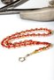 Barley Grained Red Color Gold Leaf Powder Amber Prayer Beads